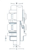Brass CW Cable Glands 3 Parts