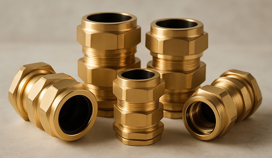 Brass CW Cable Glands 4 Parts